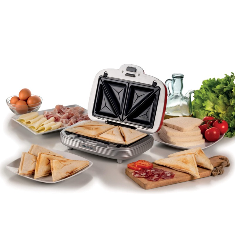 Piastra per Muffin, Sandwiches e Donuts Rossa | Party Time|Ariete 1972