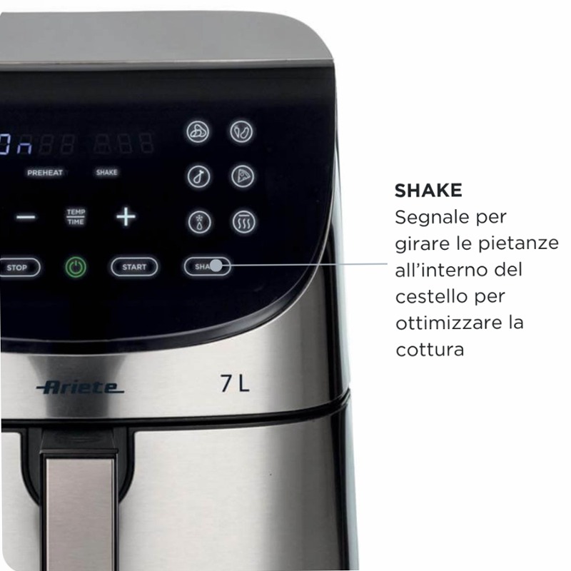 Friggitrice ad Aria 7L Ariete 4628 Metal Titanio 7lt