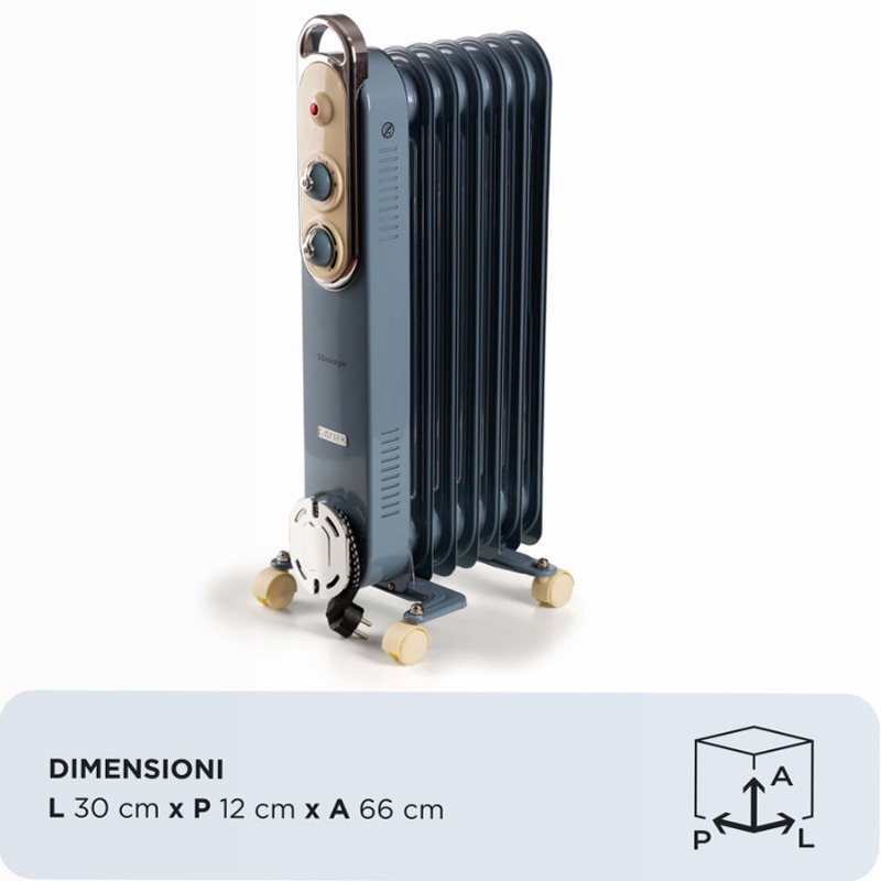 Radiatore a olio 7 elementi Ariete 8250 Celeste