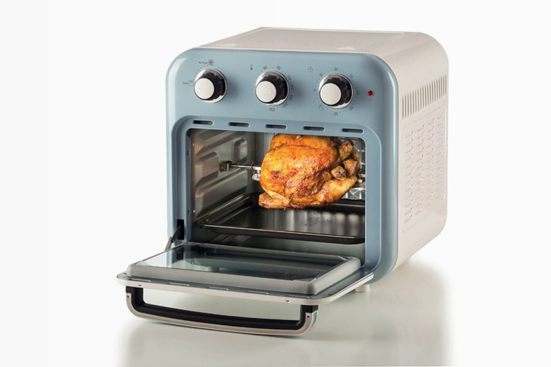 Friggitrice ad aria + Forno Vintage Ariete 4632 Celeste 16lt