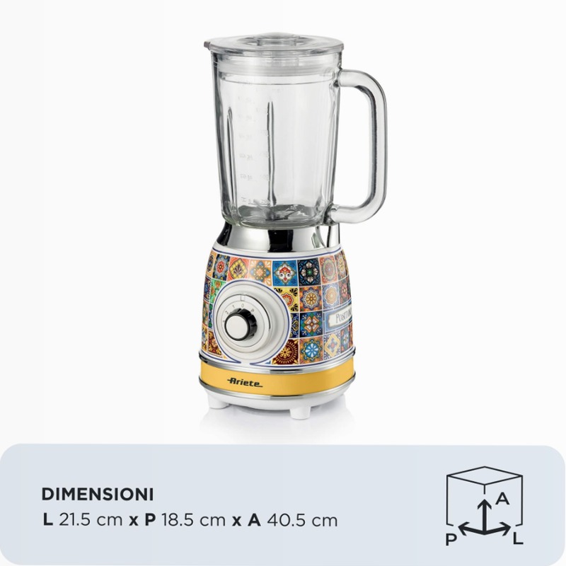 Frullatore Elettrico Positano Ariete 583 Blu