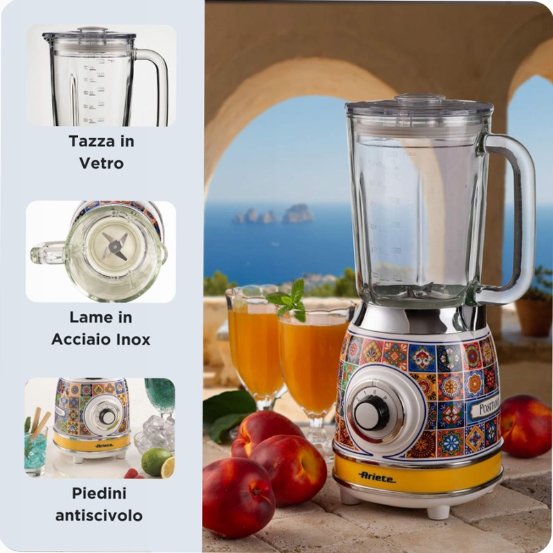 Frullatore Elettrico Positano Ariete 583 Blu