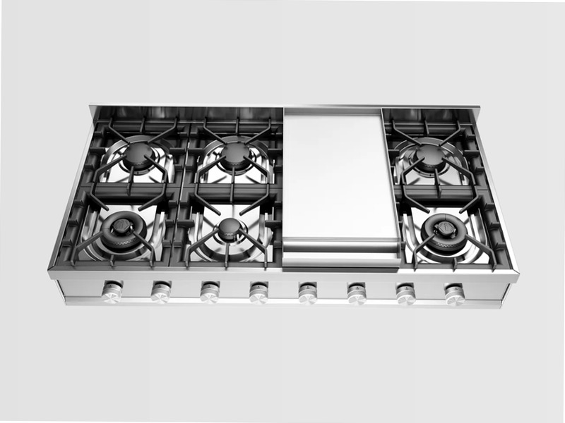 HCP120FD - Piani Cottura Gas Acciaio