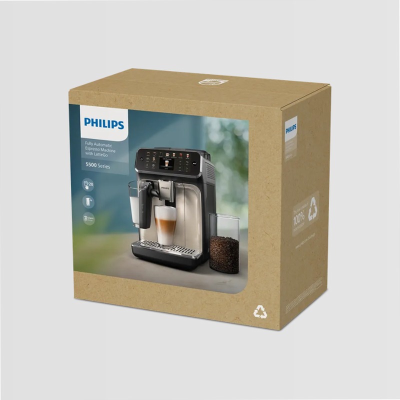 Serie 5500 LatteGo Macchina da caffè automatica Beige 1.8lt 15bar