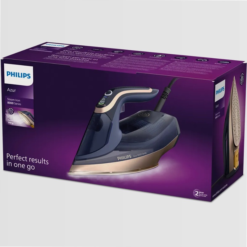 Azur Serie 8000 - Ferro da stiro a vapore Philips Blu 350lt 3000w