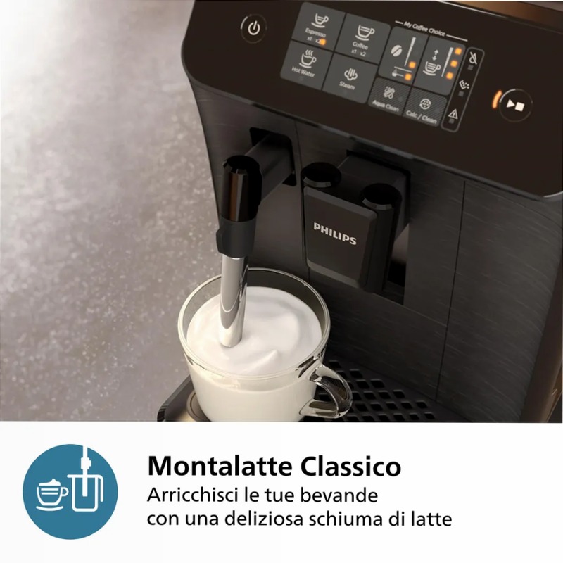 Serie 800 Macchine da caffè automatica con pannarello Nero 1.8lt 15bar