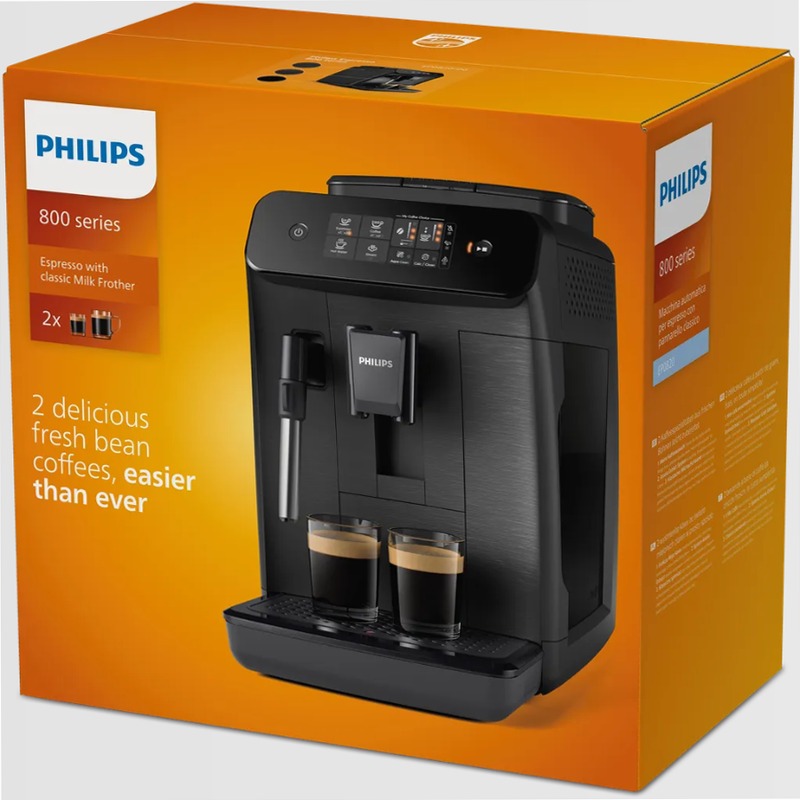 Serie 800 Macchine da caffè automatica con pannarello Nero 1.8lt 15bar