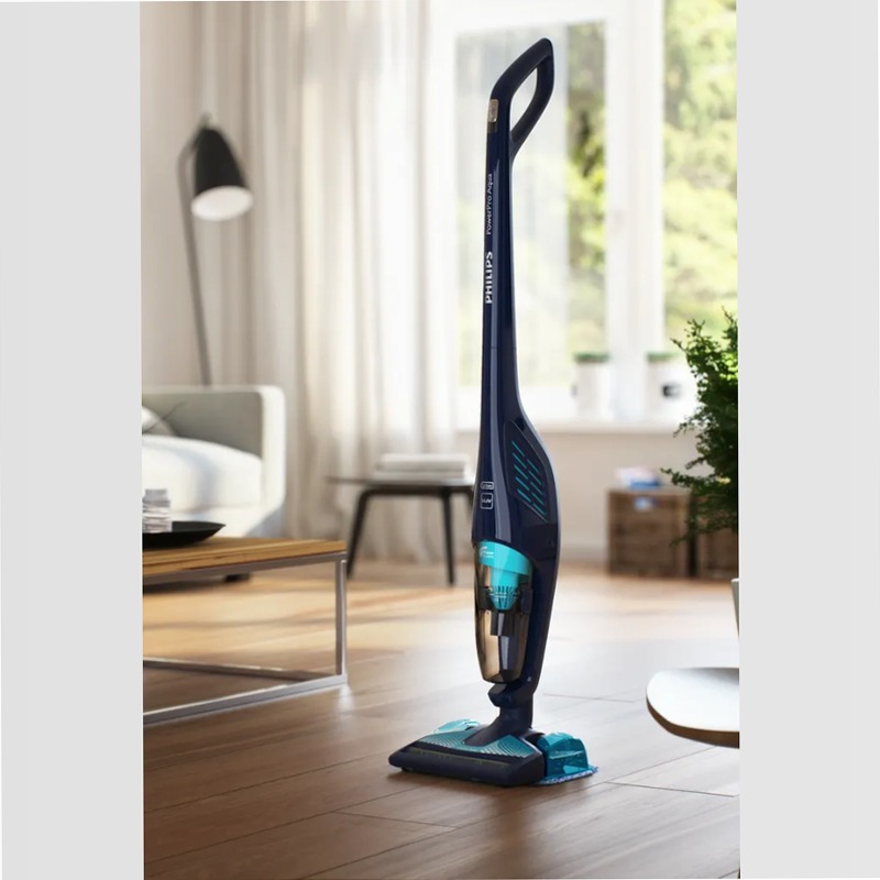 Scopa Philips PowerPro Aqua: Aspira e Lava in Un Sogno! A Blu