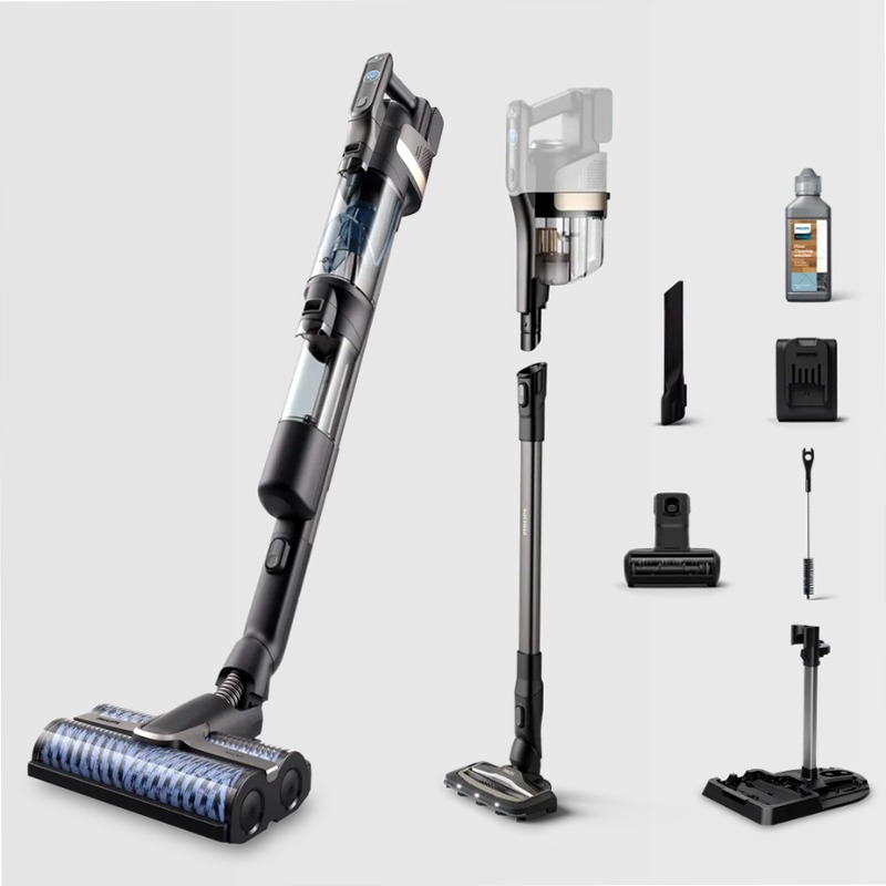 AquaTrio 9000 Series - Aspirapolvere e Lavapavimenti Philips Nero