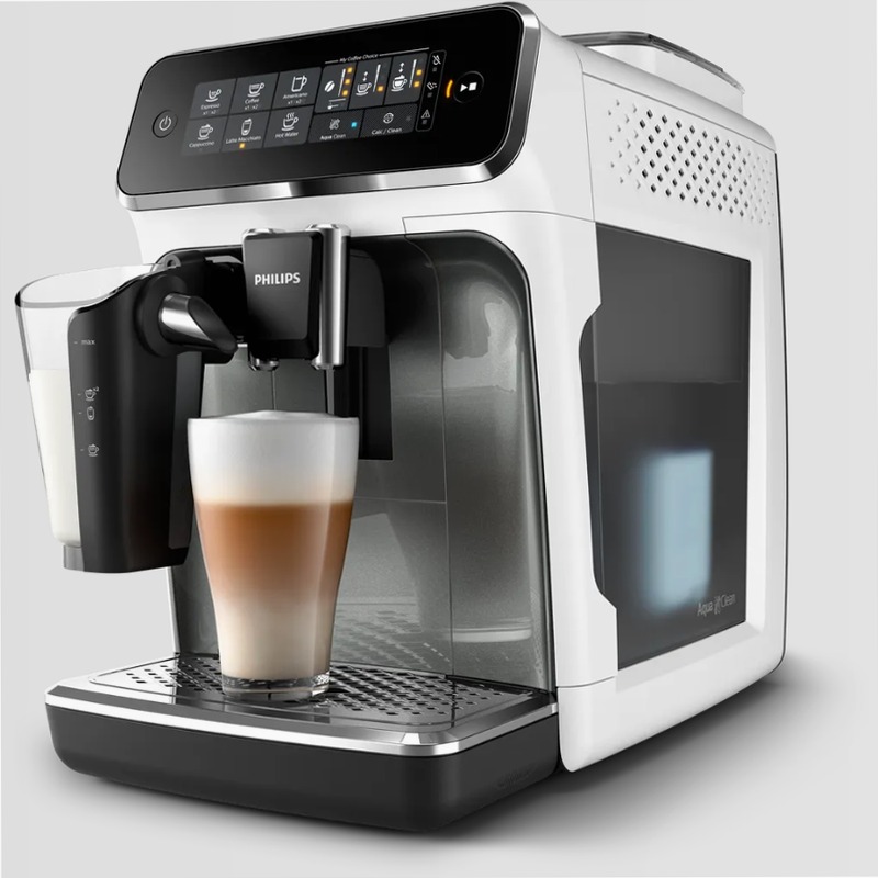 Series 3200 LatteGo - Macchina da caffè automatica Bianco 1.8lt 15bar