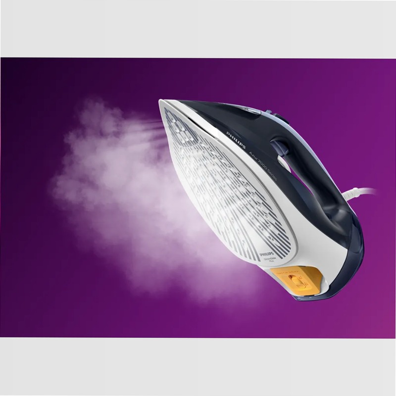 Azur Serie 7000 Ferro da stiro a vapore Philips Blu 300lt