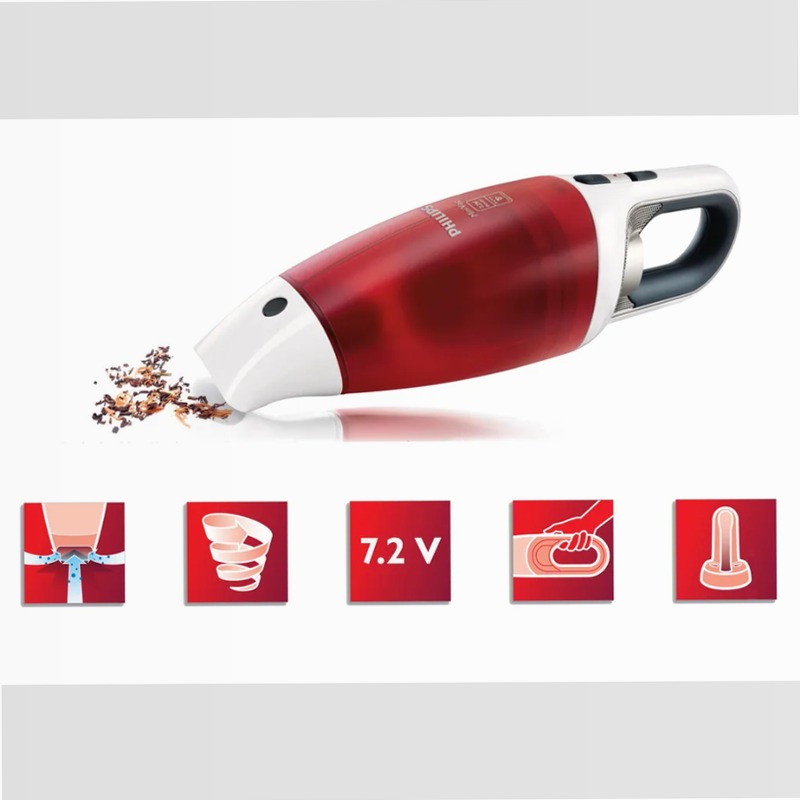 MiniVac Aspirabriciole Philips 0.5lt Rosso