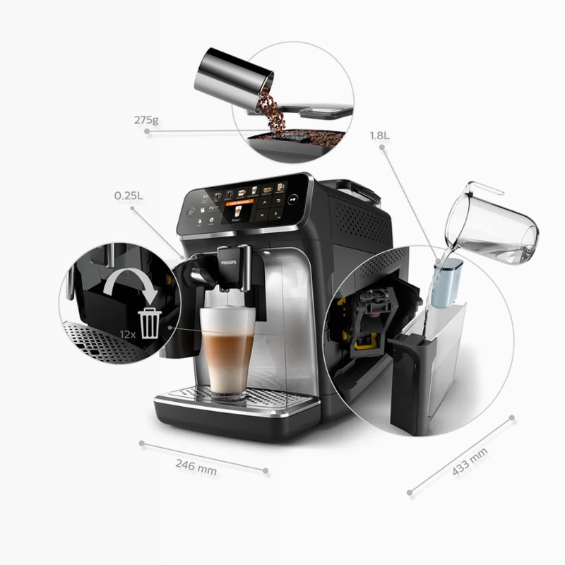 Serie 5400 Macchina da caffè automaticha con cappuccinatore Beige 1.8lt 15bar