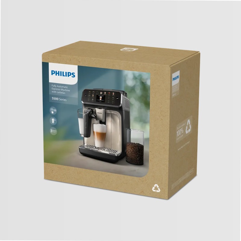 Serie 5500 LatteGo Macchina da caffè automatica Grigio 1.8lt 15bar