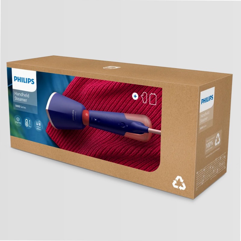 Sistema di stiratura a vapore portatile Philips 5000 Blu