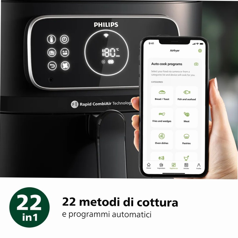 Airfryer Serie 7000 da 8.3L - Friggitrice ad aria connessa Philips 8.3lt