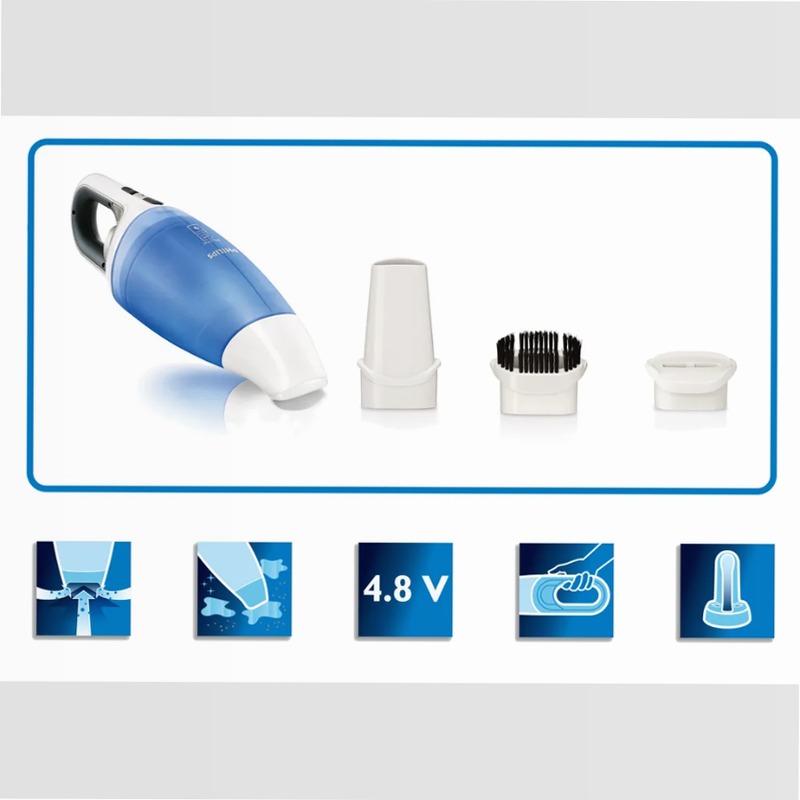 Aspirabriciole Philips MiniVac Wet&Dry 0.5lt Blu