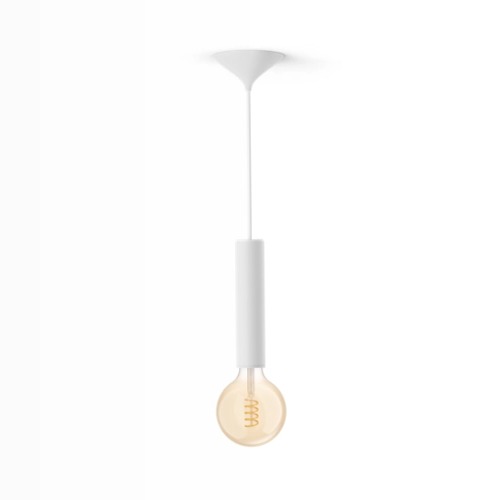 Corda larga bianca + lampadina Filament G125 A