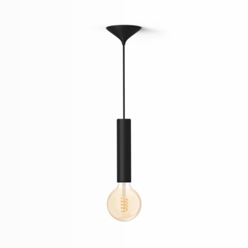 Corda larga nera + lampadina Filament G125 A