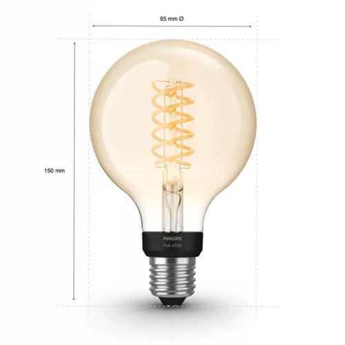 G93 Globo - Lampadina LED con filamento a spirale E27