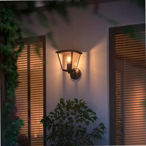 Lampada da parete Inara - Stile Vintage e Funzionalità Intelligente esterni Nero