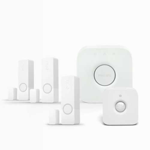 Pacchetto: 3x Contact Sensor Hue Secure + sensore di movimento + Hue Bridge