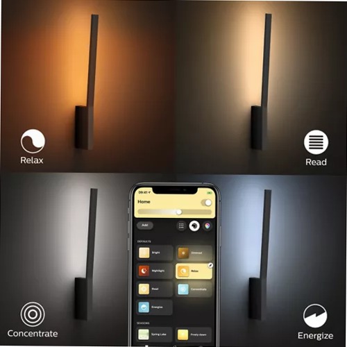 Luce da parete Liane - Illumina con Stile e Intelligenza Nero