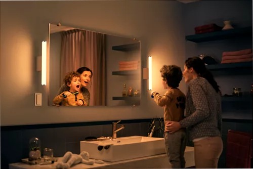 Luce specchio per il bagno Adore Cromo