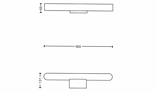 Luce specchio Adore - Lampada da parete per bagno Acciaio