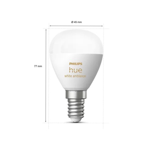 Sferetta - Lampadina connessa E14 Philips Hue