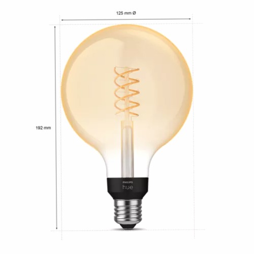 Globe con filamento G125 E27 - confezione da 1