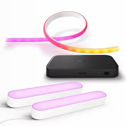 Pacchetto: 2 barre luminose Play + Hue sync box 8K + Lightstrip Gradient