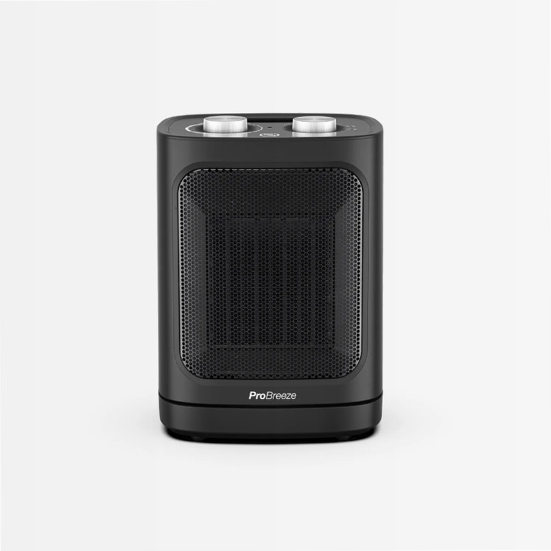 Mini termoventilatore in ceramica da 1800 W - nero