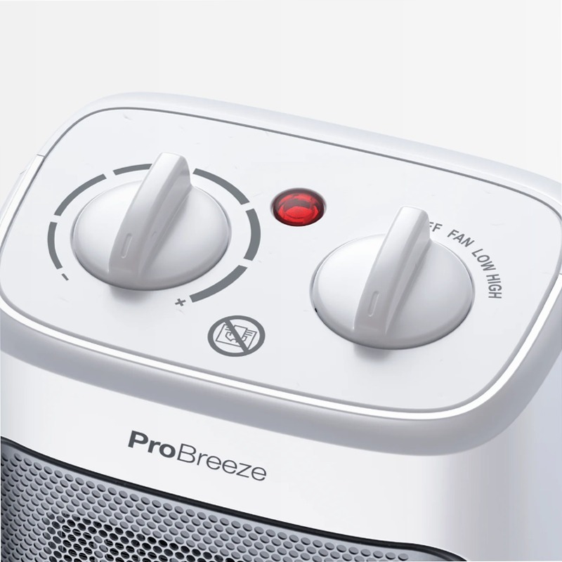 Mini termoventilatore in ceramica da 2000 W - Bianco