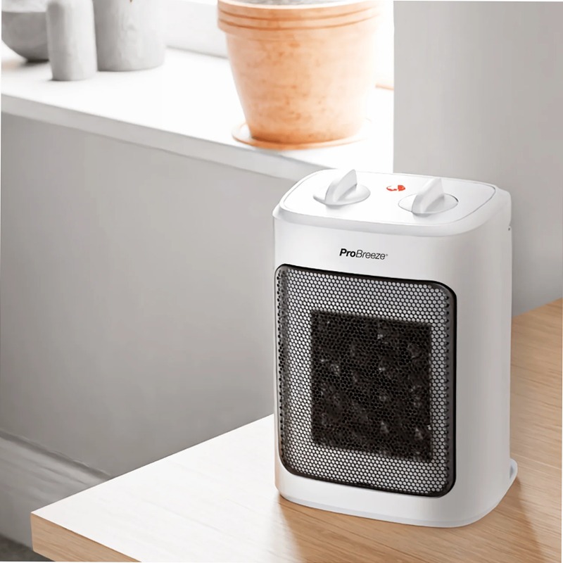 Mini termoventilatore in ceramica da 2000 W - Bianco