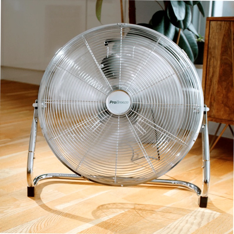 Ventilatore da pavimento cromato 20"