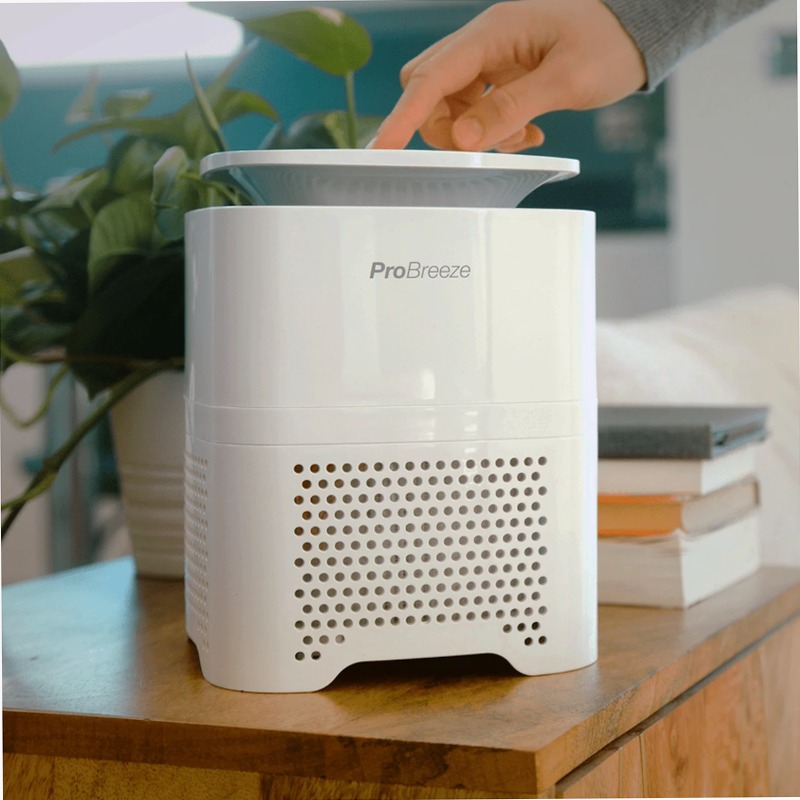 Purificatore d'aria 4 in 1: vero filtro HEPA con generatore di ioni negativi