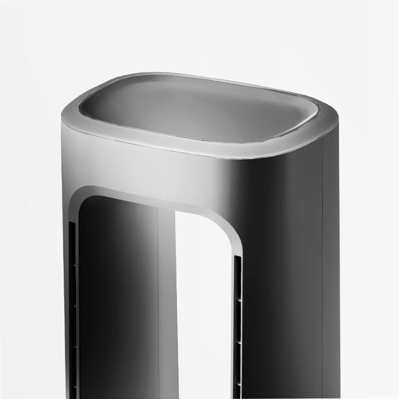 OmniAir 41" Ventilatore a torre senza pale e purificatore d'aria Premium - Argento