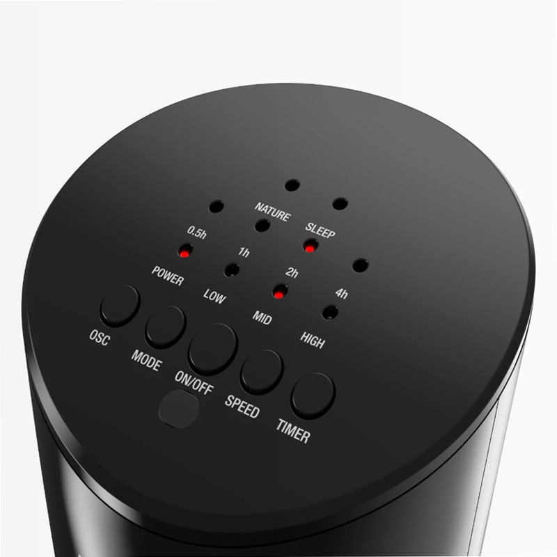 Ventilatore a torre oscillante 30" - nero