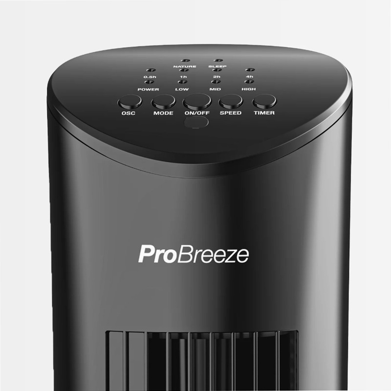 Ventilatore a torre oscillante 30" - nero