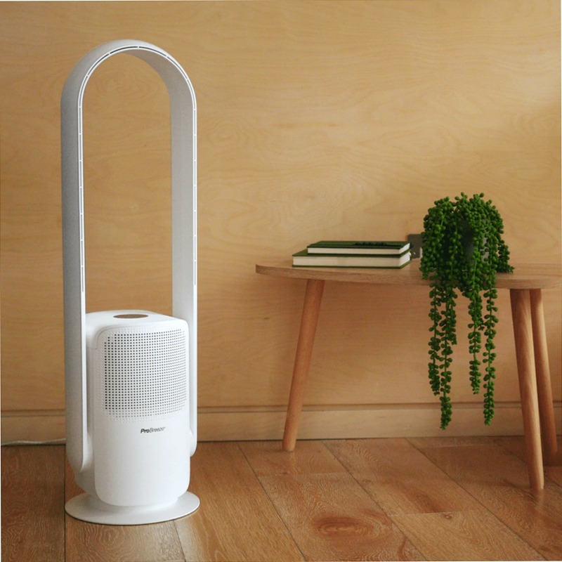 Ventilatore a torre senza pale e purificatore d'aria