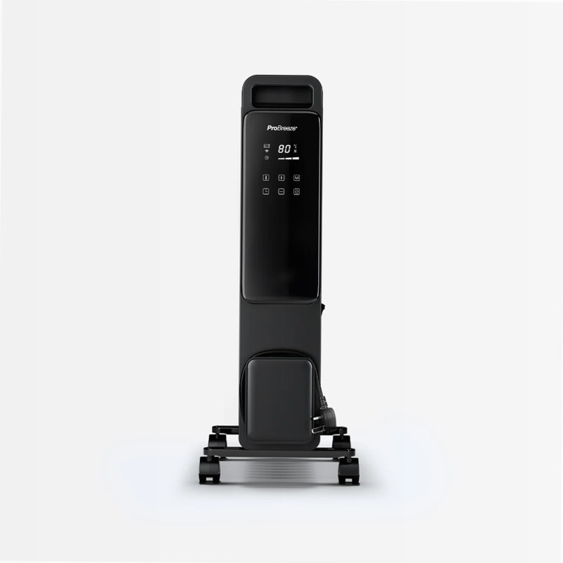 OmniWarm Radiatore a Olio 2500W - Controllo Wi-Fi e Modo Eco Nero