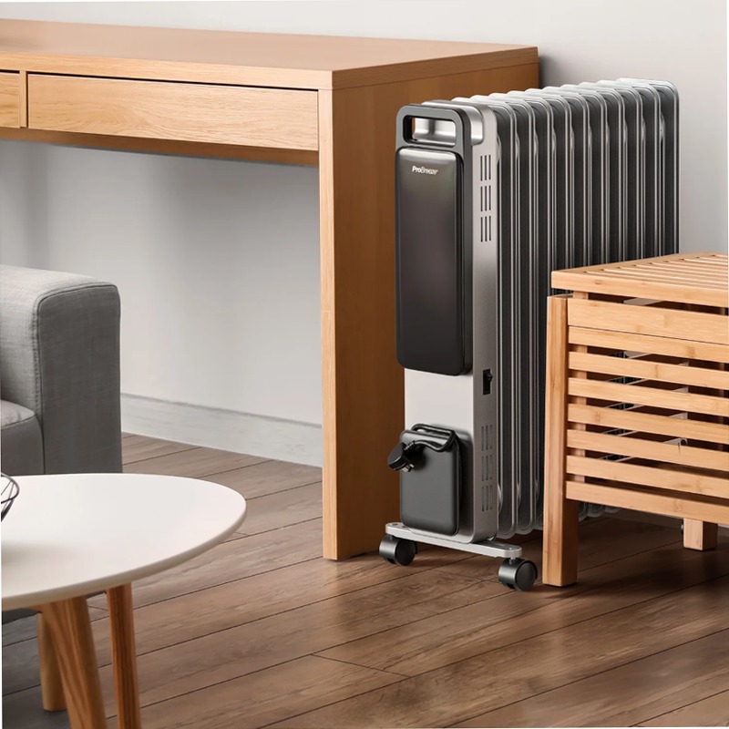 OmniWarm Radiatore a Olio 2500W - Controllo Wi-Fi e Modo Eco Nero