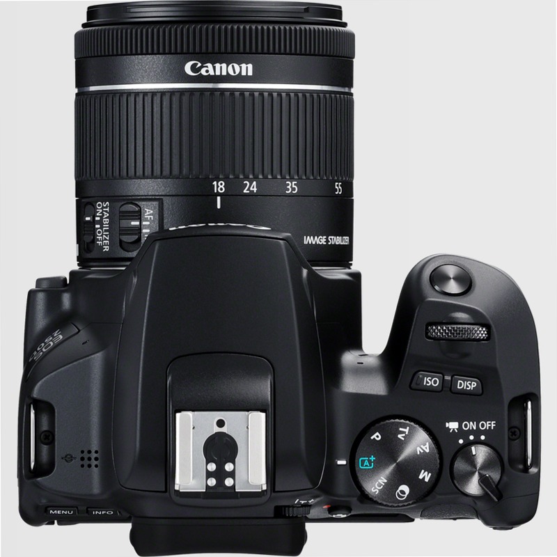 Fotocamera Canon EOS 250D + Obiettivo EF-S 18-55mm + Batteria di Ricambio