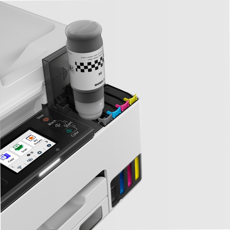 Stampante multifunzione inkjet a colori ricaricabile wireless MegaTank Canon MAXIFY GX2050 + 2 flaconi di inchiostro nero aggiuntivi