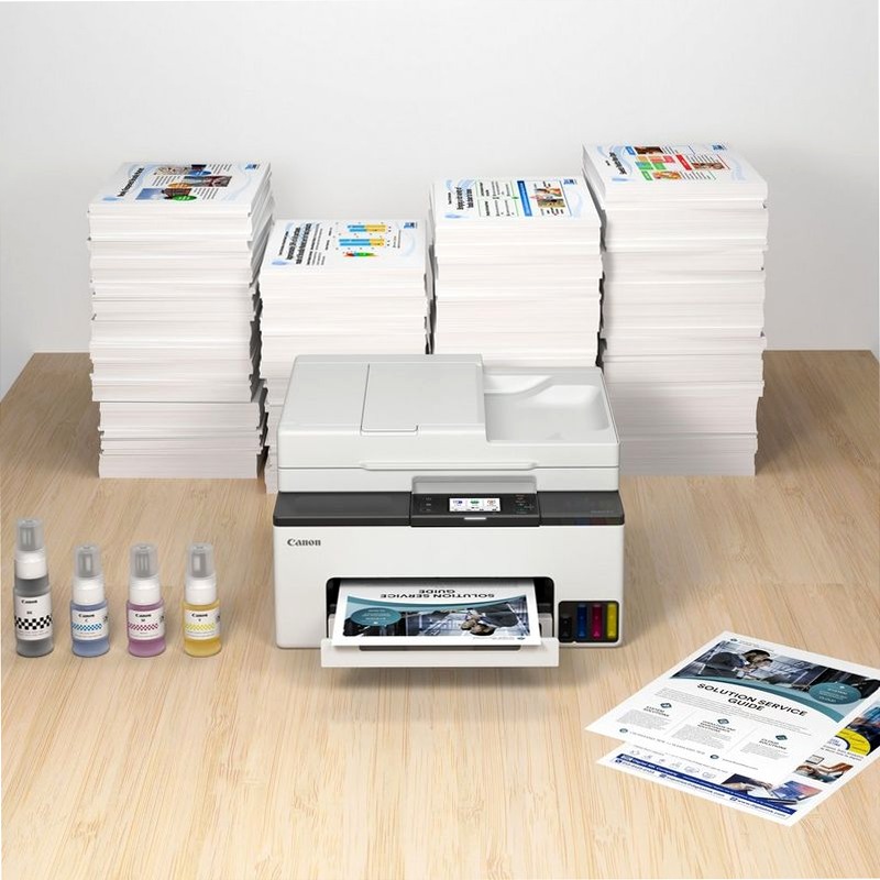 Stampante multifunzione inkjet a colori ricaricabile wireless MegaTank Canon MAXIFY GX2050 + 2 flaconi di inchiostro nero aggiuntivi