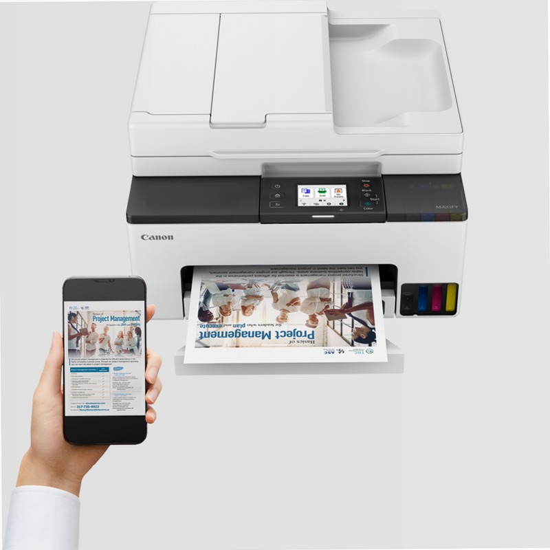 Stampante multifunzione inkjet a colori ricaricabile wireless MegaTank Canon MAXIFY GX2050 + 2 flaconi di inchiostro nero aggiuntivi