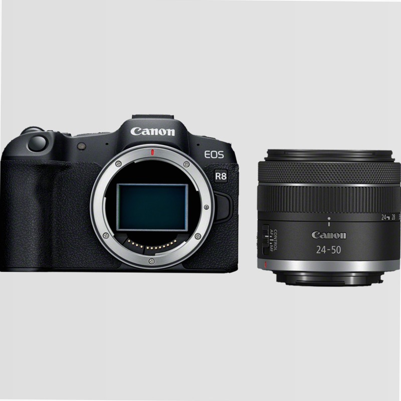 Fotocamera Mirrorless Canon EOS R8 + Obiettivo RF 24-50mm F4.5-6.3 IS STM