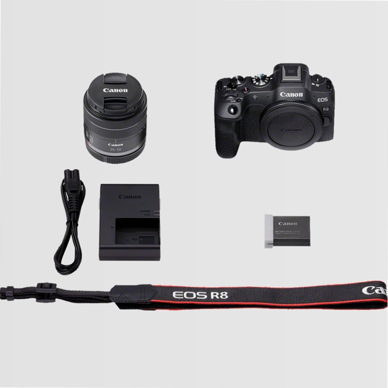 Fotocamera Mirrorless Canon EOS R8 + Obiettivo RF 24-50mm F4.5-6.3 IS STM