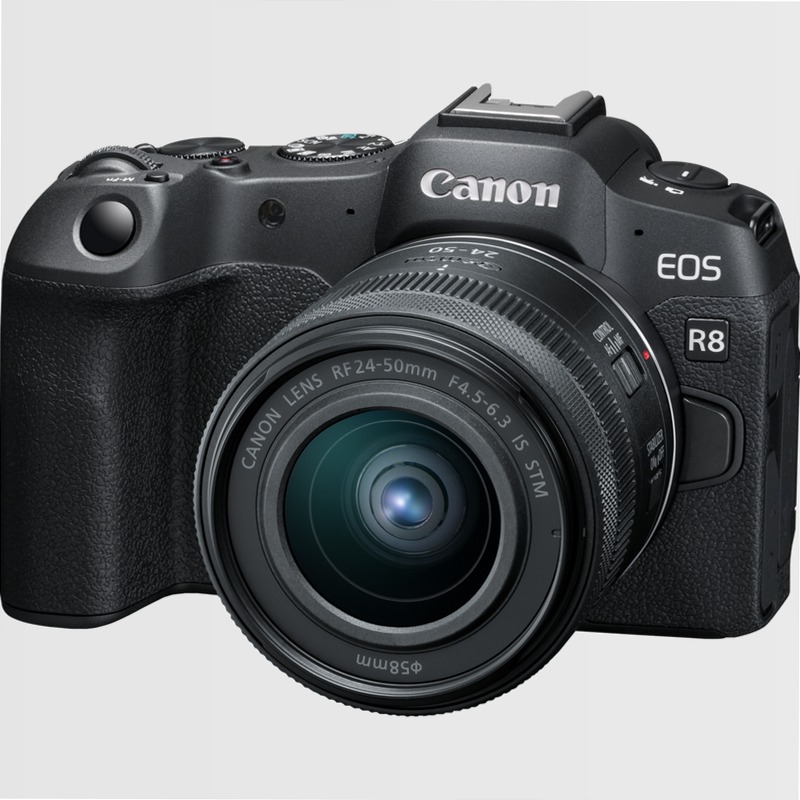 Fotocamera Mirrorless Canon EOS R8 + Obiettivi RF 85mm Macro IS STM & 24-50mm IS STM